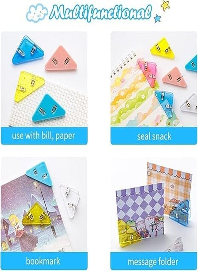 TUPERMAR Paper Corner Clip Prevent Books Curling Multifunctional Document Clip Book Corner Protection Clip Plastic Page Markers Clips Colorful Book Page Corner Clip Bookmarks Bulk for Book (5pc) - Image 5