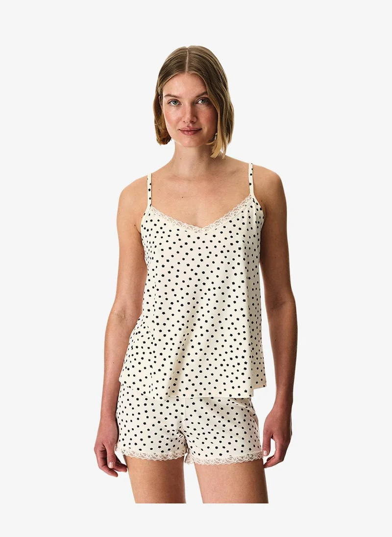 Penti Women Fleur Sleeveless Shorts Beige Set