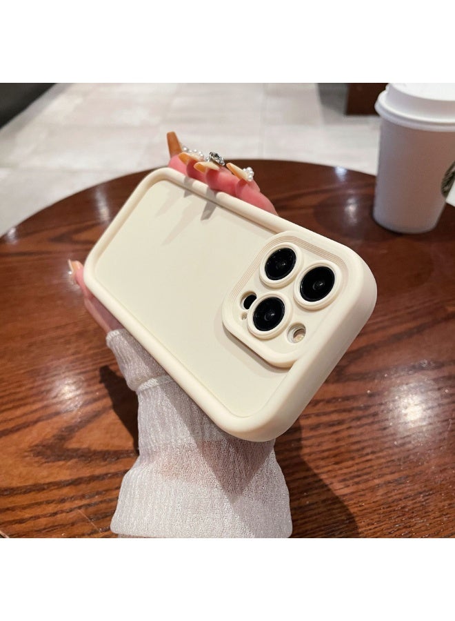 Solid Color Soft Shell Protective TPU Case Cover For iPhone 16 Plus, White