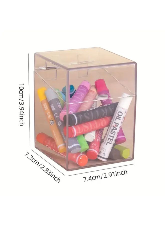 Transparent Acrylic Flip Top Card Box Large Capacity Organizer For Collectibles Toys Accessories - Image 2