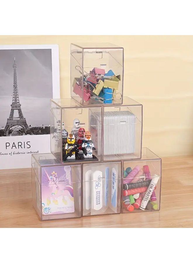 Transparent Acrylic Flip Top Card Box Large Capacity Organizer For Collectibles Toys Accessories - Image 1