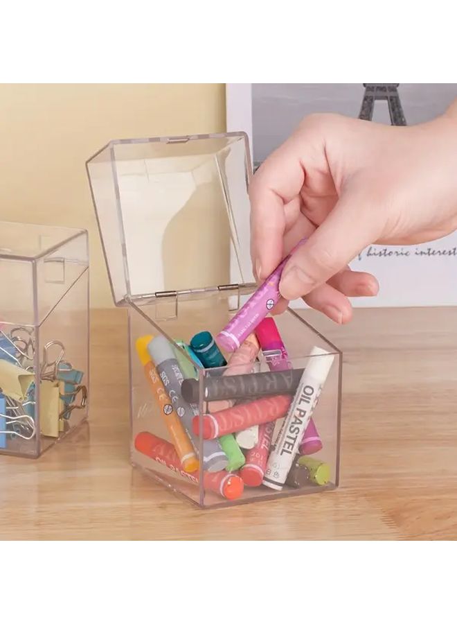 Transparent Acrylic Flip Top Card Box Large Capacity Organizer For Collectibles Toys Accessories - Image 5