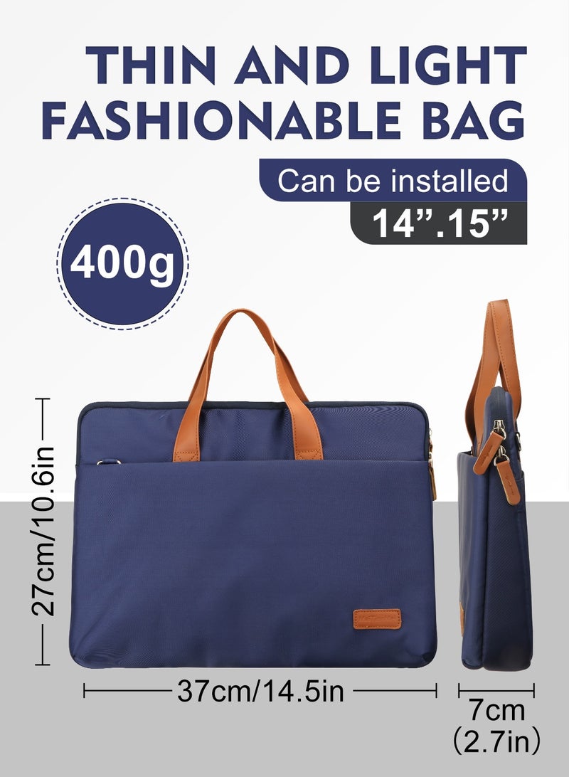 URbazaar Laptop Bag 15.6 Inch for Women Men Shoulder Bag with Cable Organize Bag Waterproof Laptop Sleeve Case Business Briefcase College 15-16.1 Inch Laptop Carrier - Image 3