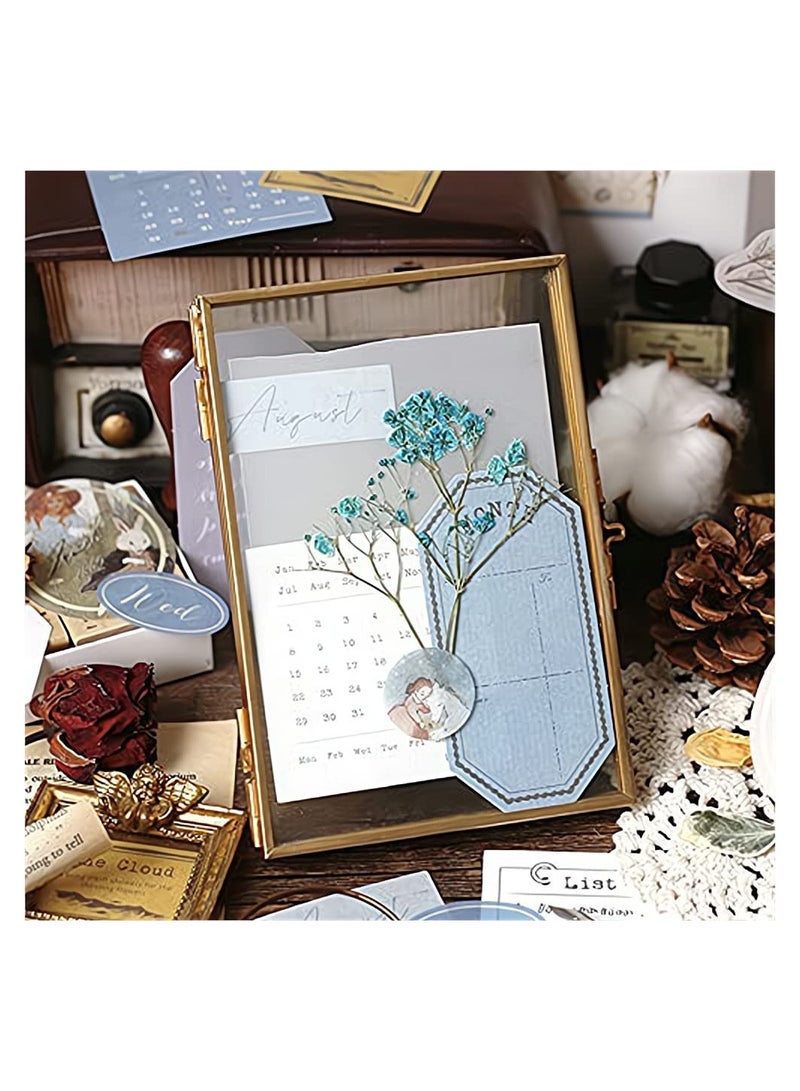 KASTWAVE ملصقات يوميات، ملصقات ألبوم قصاصات عتيقة، 120 قطعة ملصقات قديمة من ورق البرشمان، ورق قصاصات قديم رجعي لفن اليوميات، أعمال الحرف اليدوية، دفاتر الملاحظات، المخططات، مستلزمات قصاصات الألبوم - Image 4