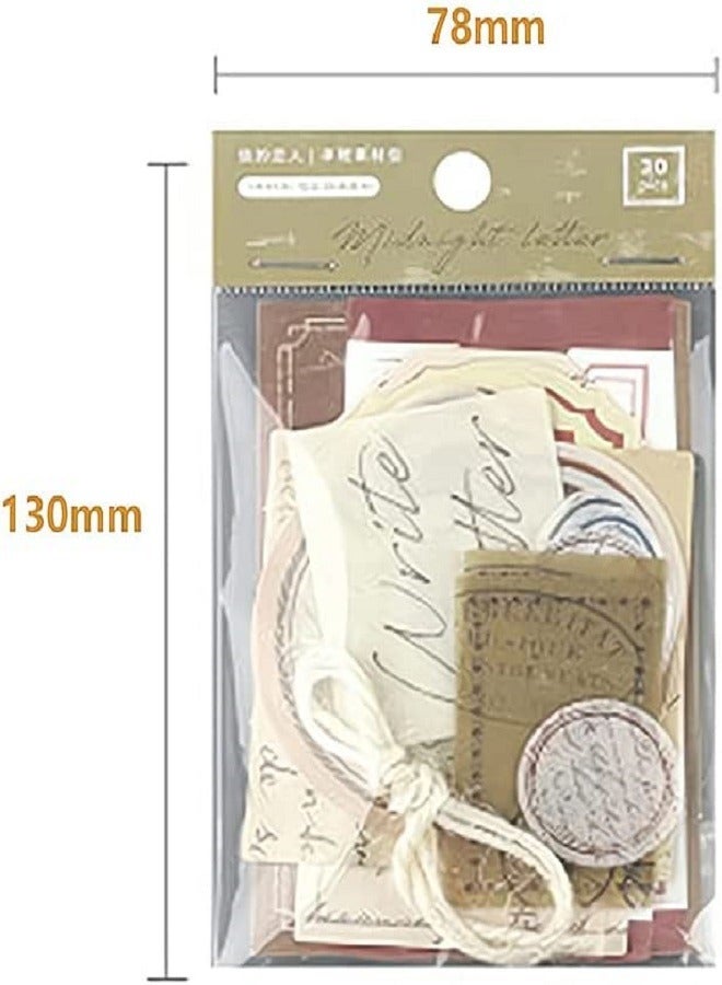 KASTWAVE ملصقات يوميات، ملصقات ألبوم قصاصات عتيقة، 120 قطعة ملصقات قديمة من ورق البرشمان، ورق قصاصات قديم رجعي لفن اليوميات، أعمال الحرف اليدوية، دفاتر الملاحظات، المخططات، مستلزمات قصاصات الألبوم - Image 5