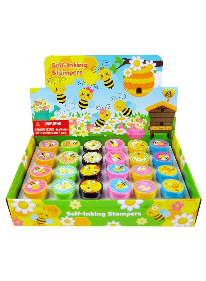 TINYMILLS Tiny Mills 24 Pcs Bee Stampers for Kids, Bumble Bee Party Favors Baby Shower Favors Bee Party Supplies - Image 5