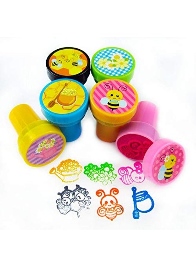 TINYMILLS Tiny Mills 24 Pcs Bee Stampers for Kids, Bumble Bee Party Favors Baby Shower Favors Bee Party Supplies - Image 4