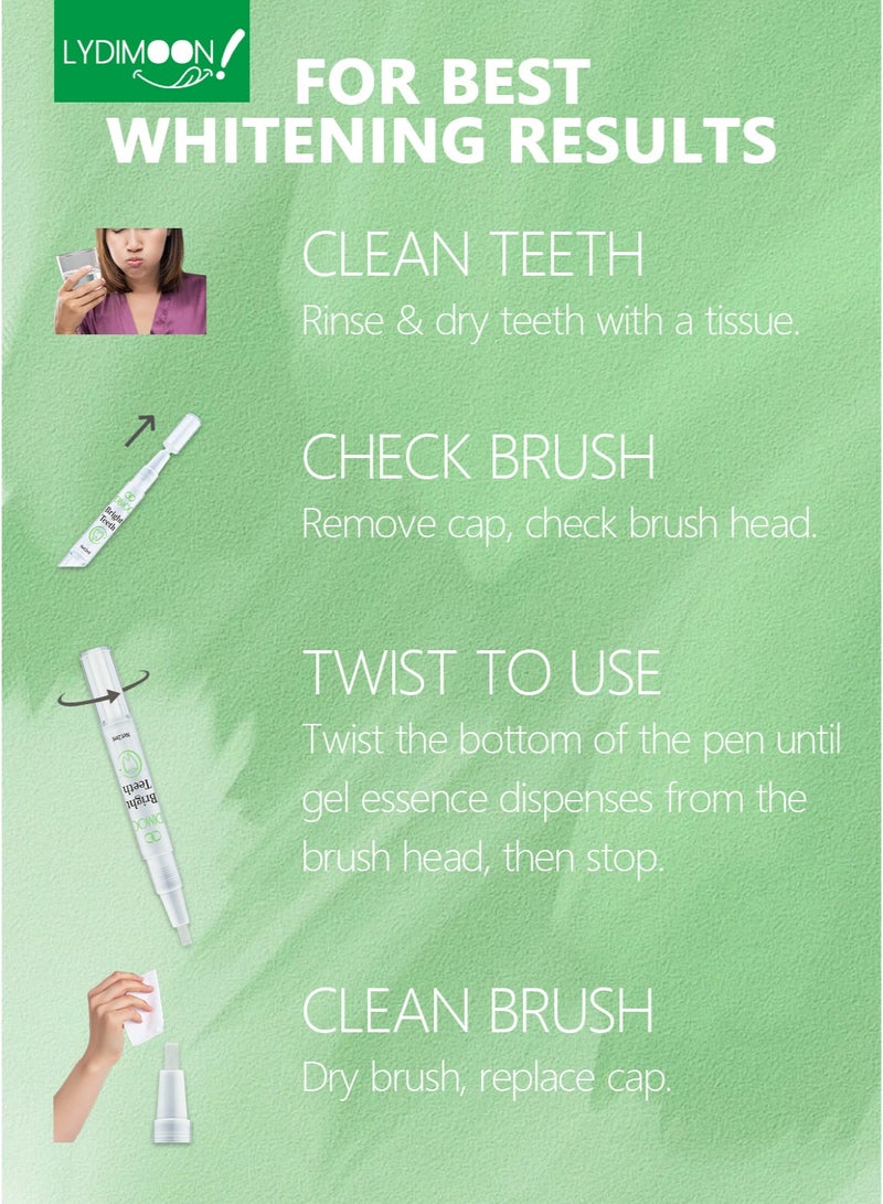 LYDIMOON Teeth Whitening Gel Pen | Gentle Stain Removal & Brightening, Portable & Non-Irritating 2ml - Image 4