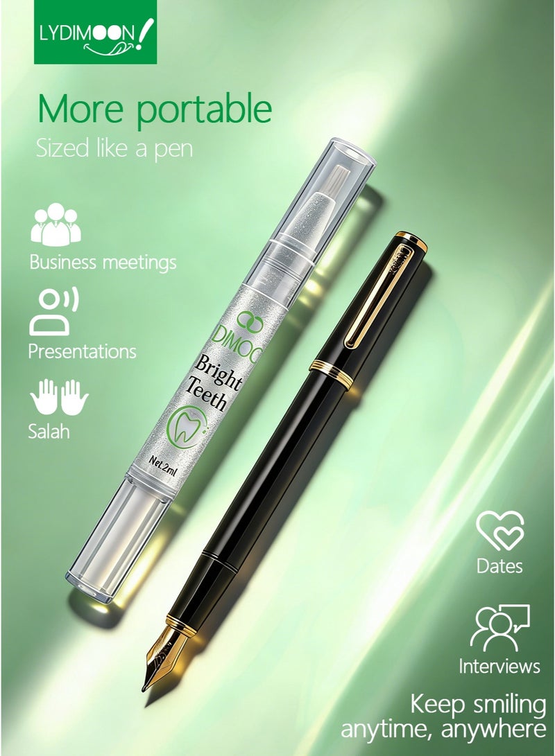 LYDIMOON Teeth Whitening Gel Pen | Gentle Stain Removal & Brightening, Portable & Non-Irritating 2ml - Image 2