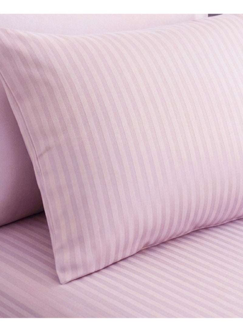 Elega Decor 210TC Cotton Satin Single Strpies Bed Sheet Set 2PC | Soft Breathable Satin Flat Sheet 180x260 cm | 1 pillowcase 50x75 cm | OEKO-TEX & ECAS Certified - Image 4