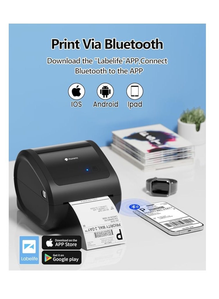 D520BT Bluetooth Thermal Label Printer, Shipping Label Printer Compatible with iPhone & Android & PC - Image 3