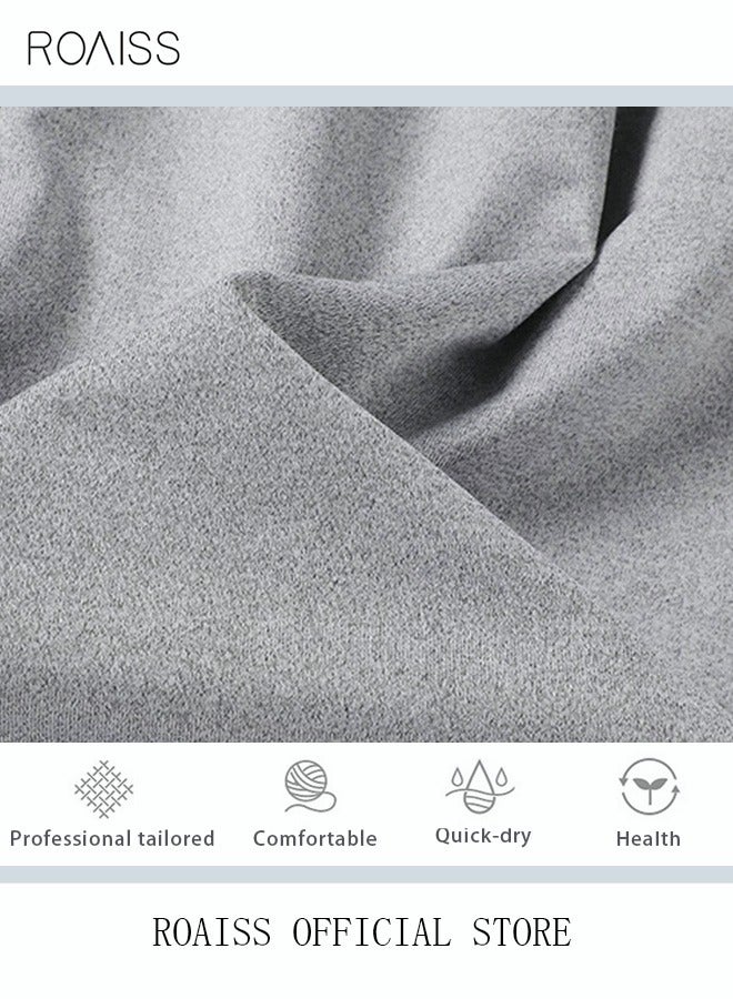 رويس شورتات كاجوال للرجال مع جيوب متعددة بنطلونات رياضية مريحة بساق مستقيمة للرجال شورتات بلون موحد مع رباط قابل للتعديل وحزام خصر مطاطي مناسبة لأنماط الحياة النشطة والمناسبات غير الرسمية - Image 4