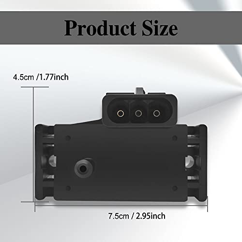 Middrivr Map Manifold Absolute Pressure Sensor, 12569240 16137039 16017460 SU105 MAP Sensor Compatible with Chevy Impala Malibu K1500 S10, Jeep Wrangler, Buick Century, Oldsmobile Alero - Image 2