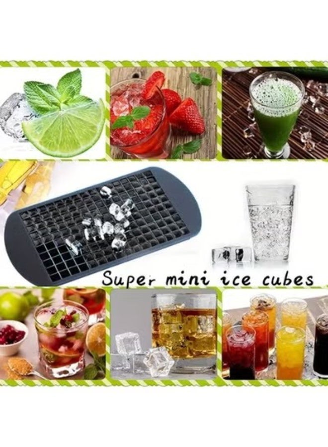 Goolsky Silicone Ice Cube Trays, 160 Grids Ice Cube Molds Easy Release Crushed Ice Cube for Chilling, Flexible Stackable And Durable Soft Mold Storage Containers, Beverage Cooling, Chilling Cubes, Spacesaving Tray, Compact Design, Nontoxic Material, Flexible Tray, Freezer Storage, Small Ice Cubes, Beverage Lovers, Kitchen Organizers - Image 2