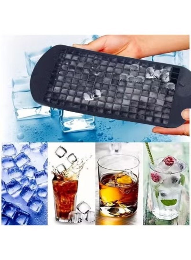 Goolsky Silicone Ice Cube Trays, 160 Grids Ice Cube Molds Easy Release Crushed Ice Cube for Chilling, Flexible Stackable And Durable Soft Mold Storage Containers, Beverage Cooling, Chilling Cubes, Spacesaving Tray, Compact Design, Nontoxic Material, Flexible Tray, Freezer Storage, Small Ice Cubes, Beverage Lovers, Kitchen Organizers - Image 1