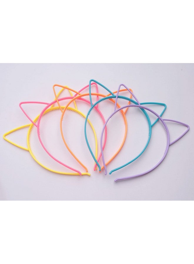 sowaka Owaka 5 Pcs Cat Ear Headband Plastic Cute Multi Color Hair Bands Hair Hoops Headwear Accessories For Women Girls Birthday Parties Decoration Costume Daily Wear - Image 3
