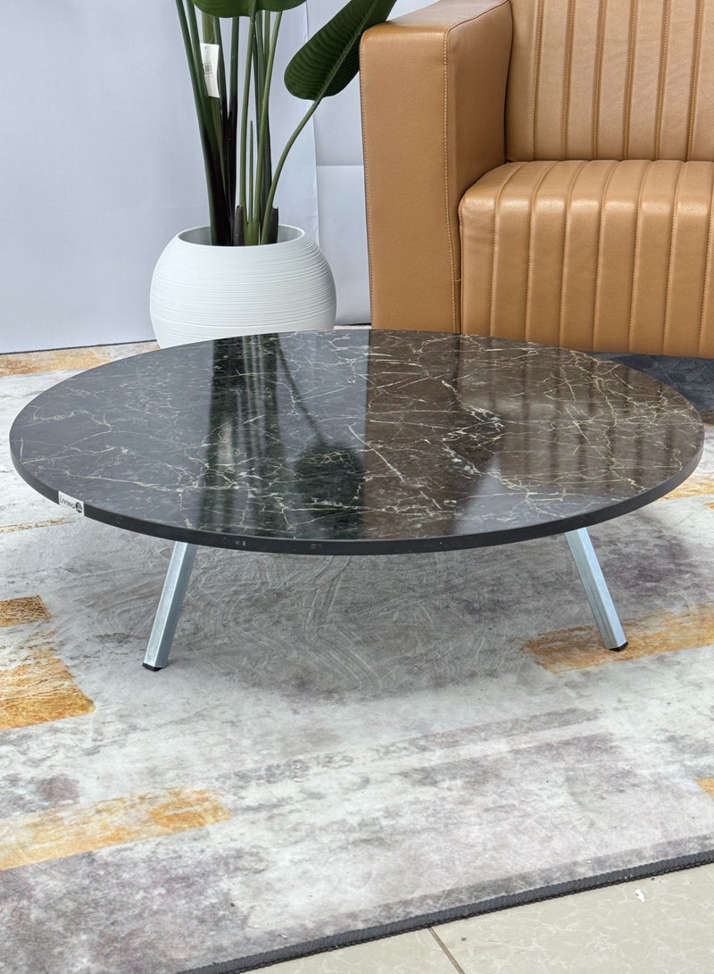 Living Circular Wooden Floor Service Table | The Perfect Table for Arabic Majlis | Foldable Table - Image 3