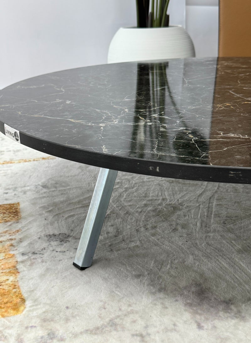 Living Circular Wooden Floor Service Table | The Perfect Table for Arabic Majlis | Foldable Table - Image 5