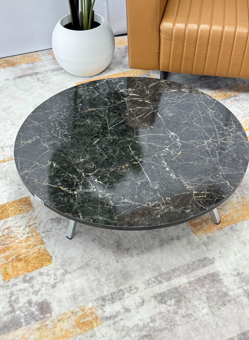 Living Circular Wooden Floor Service Table | The Perfect Table for Arabic Majlis | Foldable Table - Image 4