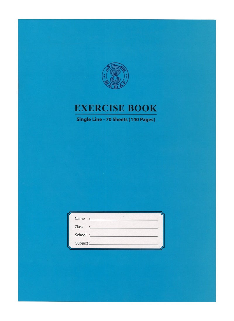 Sadaf A4 Size Single Lined Notebook 70 Sheets Assorted Colours  - Image 3