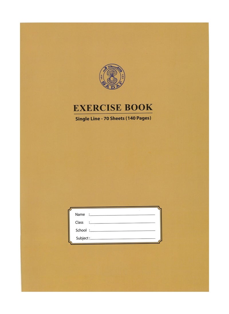 Sadaf A4 Size Single Lined Notebook 70 Sheets Assorted Colours  - Image 4