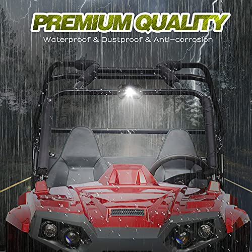 LTEODCHEW LED UTV Dome Light Red White, IP68 Waterproof Aluminum Car Interior Light W/Switch, Roll Cage Bar Courtesy Work Lights for UTV Polaris RZR Ranger Truck RV Can-Am X3 ATV - Image 3