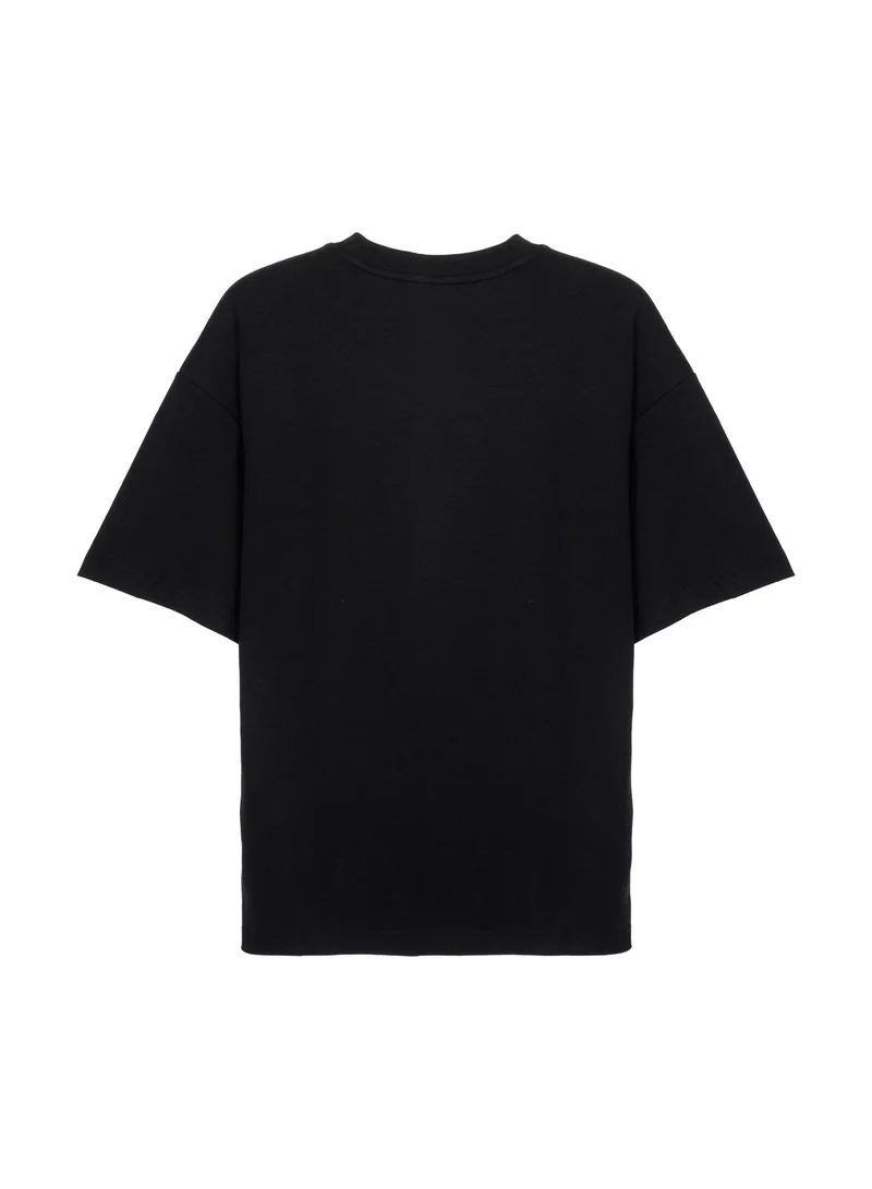 Cedro CEDRO Men's Casual Streetwear Short Sleeve Crew Neck T-Shirt, Black