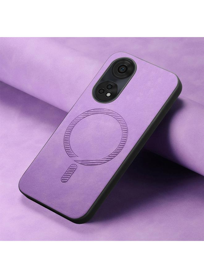 S-TOP Case For OPPO A2 Pro Retro Magsafe Magnetic PU Back Cover Phone Case - Image 2