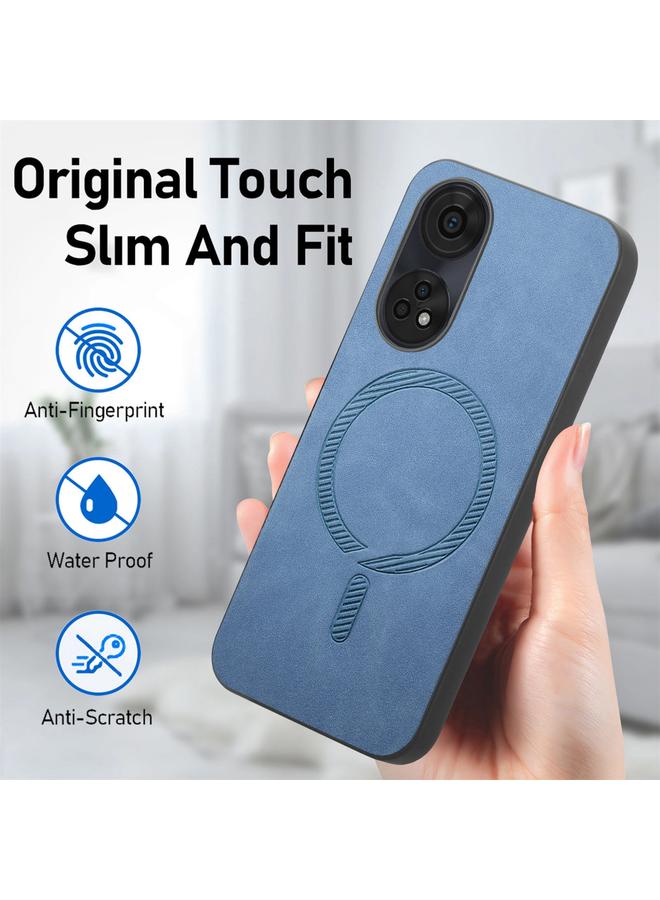 S-TOP Case For OPPO A2 Pro Retro Magsafe Magnetic PU Back Cover Phone Case - Image 5