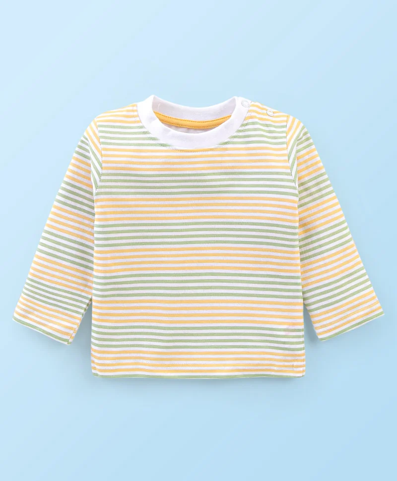 babyhug Babyhug Full Sleeves T-Shirt Wild Animals Print Pack of 3 - Green & White