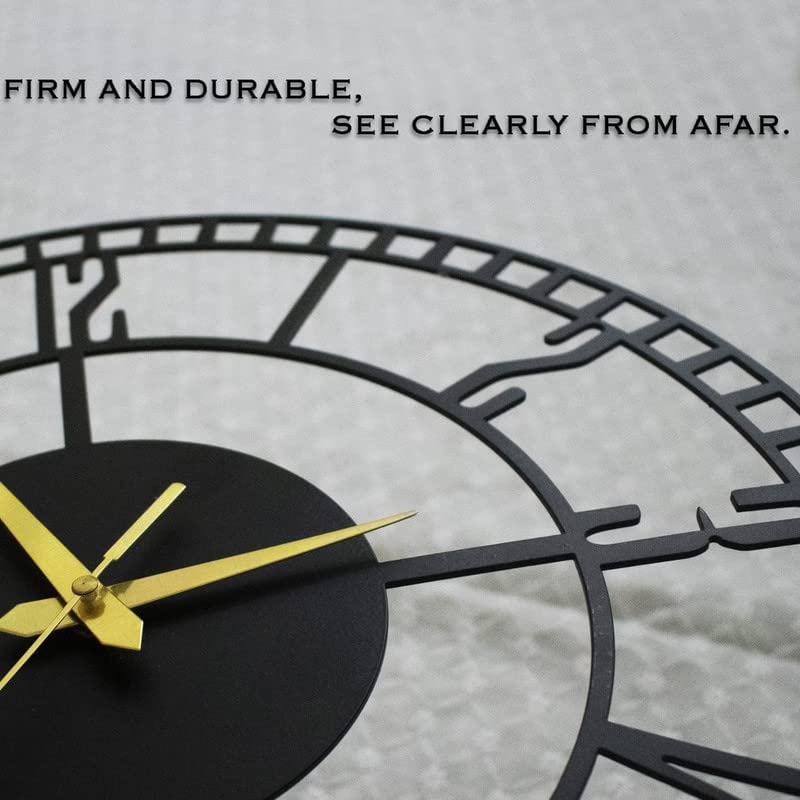 Cartvilla Cartvilla Stylish Metal Wall Clock for Living Room Bedroom Office Kitchen Home and Hall Antique Fancy Big Size Modern Wall Watch for Home Decor Style2 50 CM - Image 4