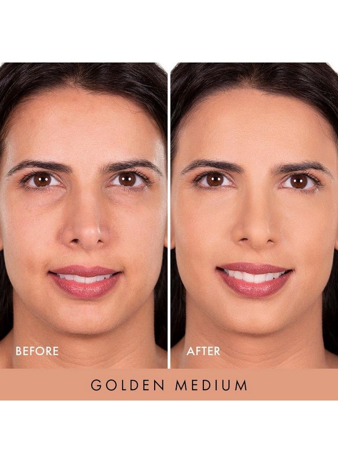 Wander Beauty Wanderlust Powder Foundation Golden Medium Blurs And Evens Skin Tone Perfects & Hydrates With Hyaluronic Acid Aloe Honeysuckle & Vitamin E Lightweight Buildable Coverage  - Image 3