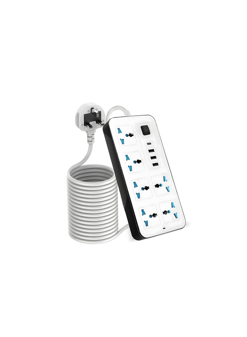 توصيلة منزلية مع منافذ شحن بطول 5 متر - Image 1