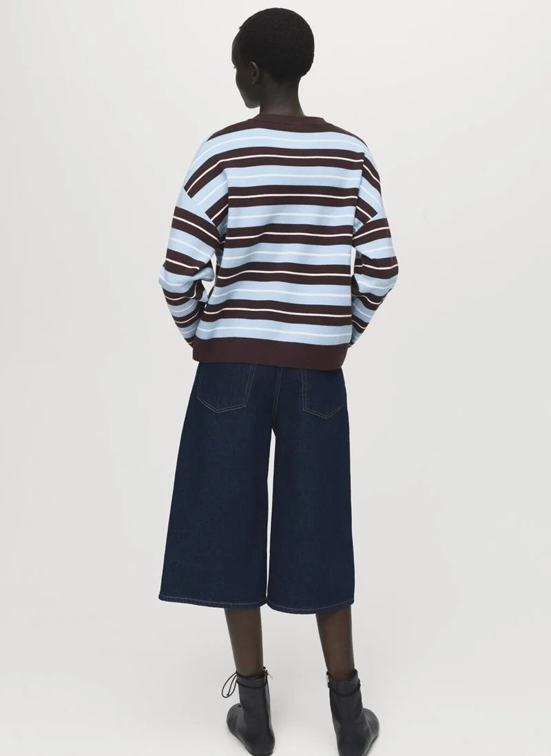 MANGO Oversized striped sweater