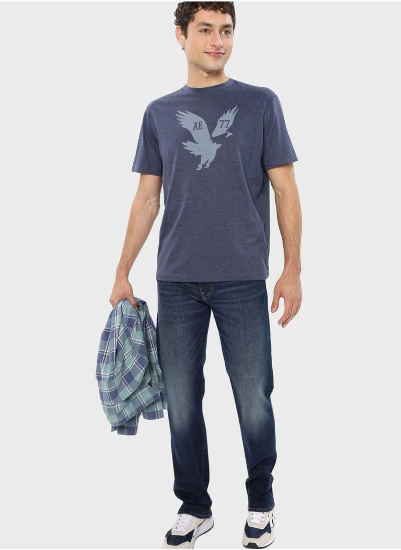 American Eagle Airflex+ Mid Wash Straight Fit Jeans
