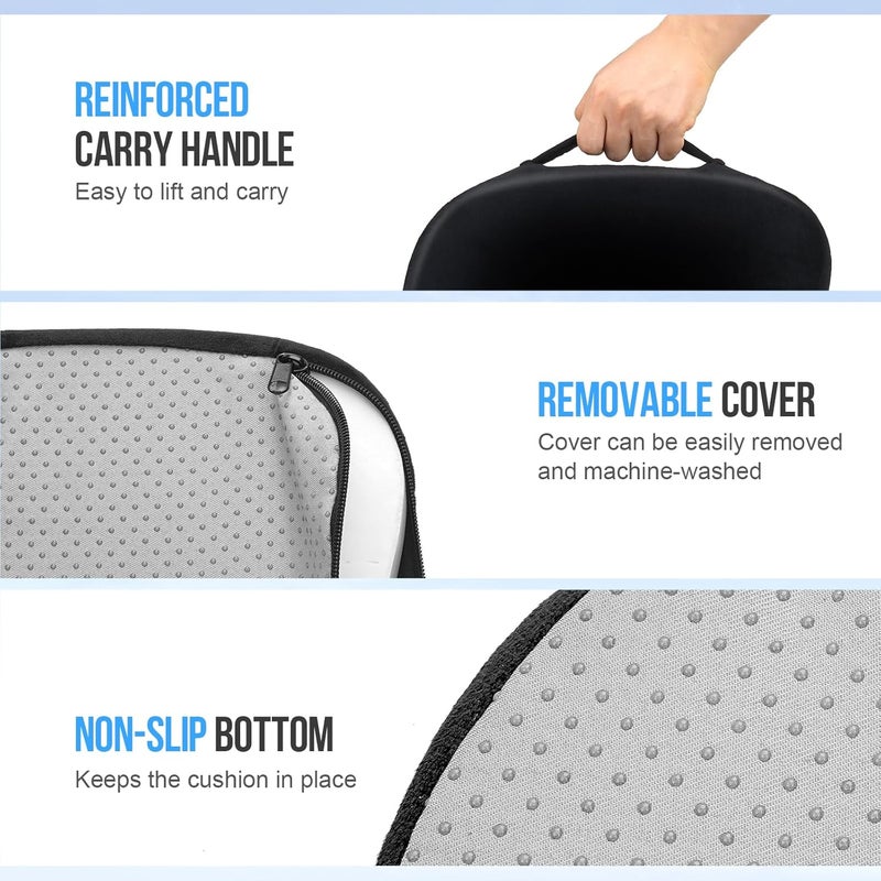 Ajiteogy Memory Foam Seat Cushion – Ergonomic Cushion for Office Chair, Car, and Gaming Chair - Image 4