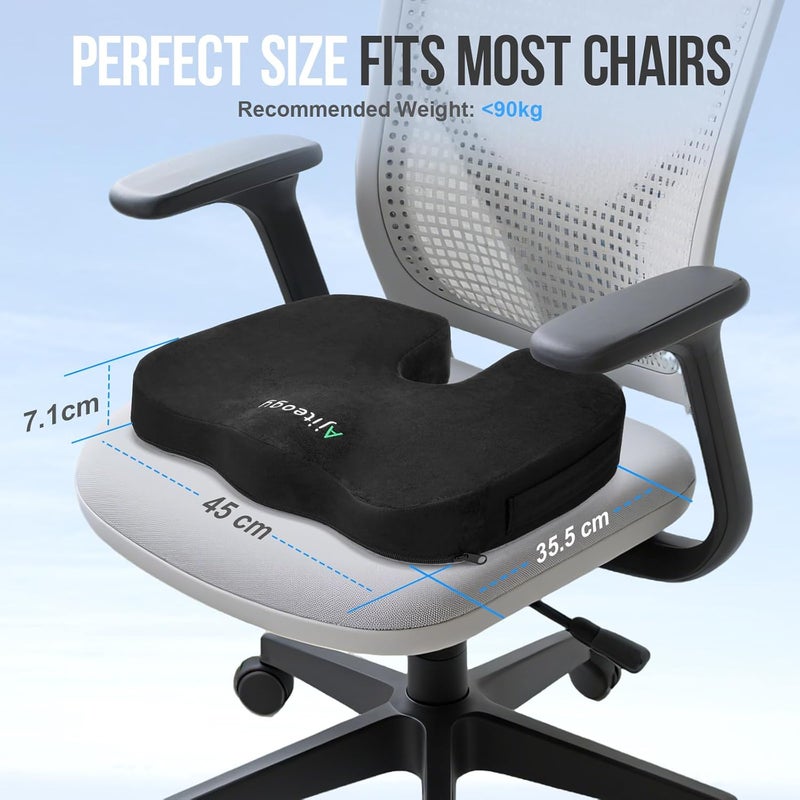 Ajiteogy Memory Foam Seat Cushion – Ergonomic Cushion for Office Chair, Car, and Gaming Chair - Image 5