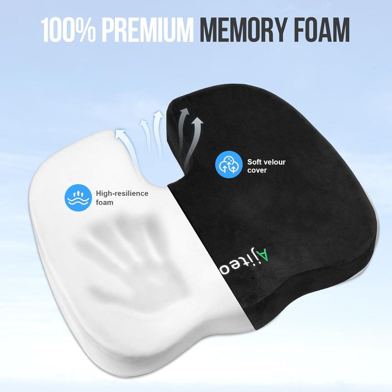 Ajiteogy Memory Foam Seat Cushion – Ergonomic Cushion for Office Chair, Car, and Gaming Chair - Image 3