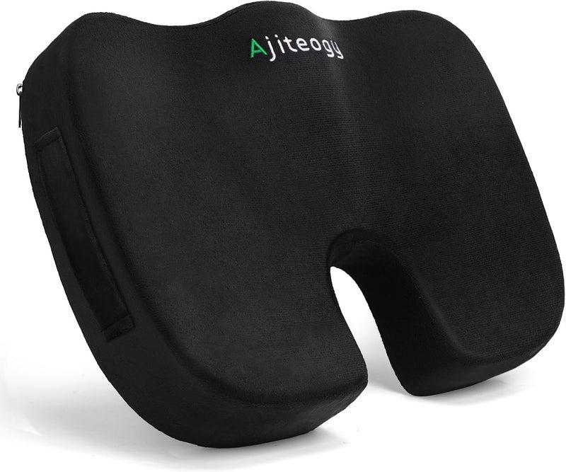 Ajiteogy Memory Foam Seat Cushion – Ergonomic Cushion for Office Chair, Car, and Gaming Chair - Image 1