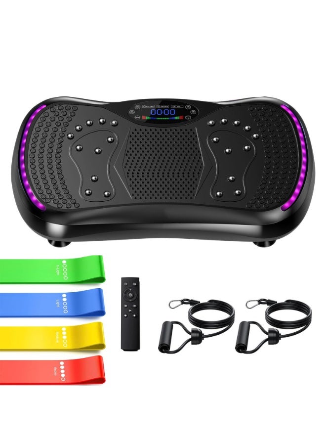 أسيف لوح اهتزاز، لوحات اهتزاز ثلاثية الأبعاد لخسارة الوزن وتنقية اللمفاوية، 200 سرعة قابلة للتعديل، أقصى وزن 181 كيلوغرام منصة تدريب للجسم بأكمله للياقة البدنية المنزلية