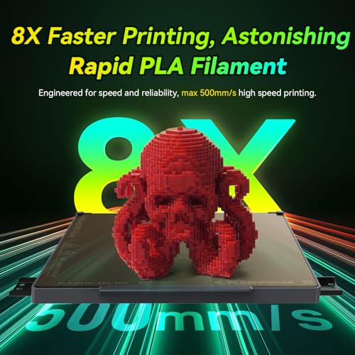 FLASHFORGE Xmas Series Rapid PLA Filament Aurora Red, High Flow Speedy 3D Printer Filament Max 500mm/s High-Speed Printing, Radiated Unparalleled Brilliance, Twinkling and Ultra-Smooth Finish - Image 3