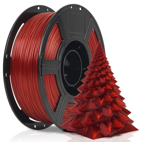 FLASHFORGE Xmas Series Rapid PLA Filament Aurora Red, High Flow Speedy 3D Printer Filament Max 500mm/s High-Speed Printing, Radiated Unparalleled Brilliance, Twinkling and Ultra-Smooth Finish - Image 1