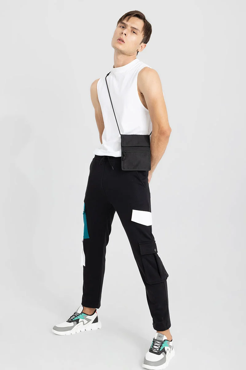 سنيتش Green Solid Slim Fit Streetwear Track Pants