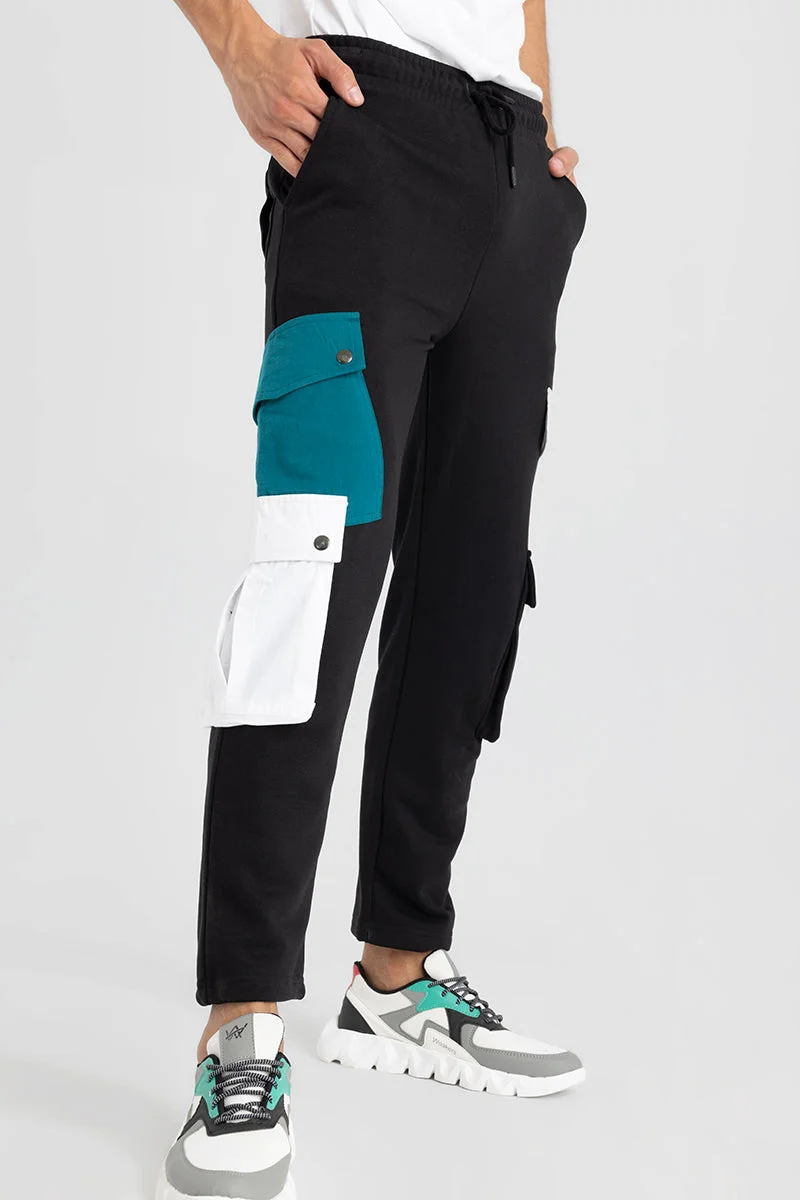 سنيتش Green Solid Slim Fit Streetwear Track Pants