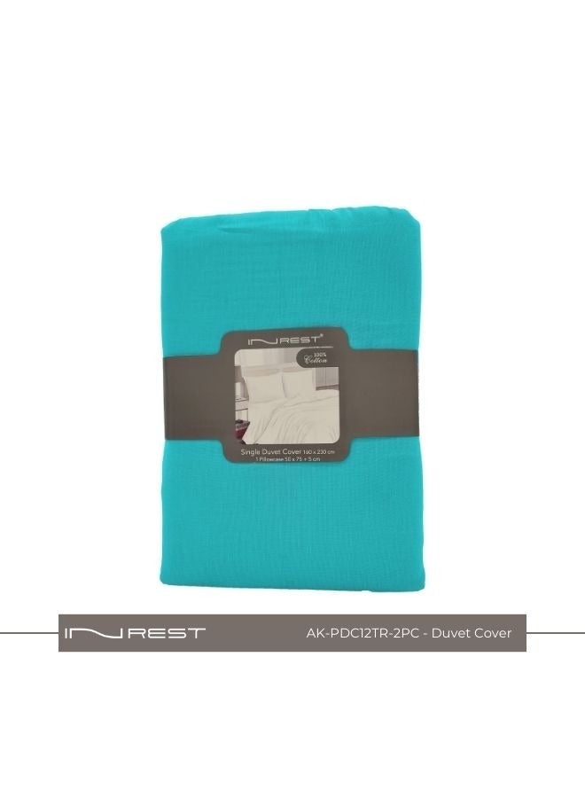 Inrest Home Plain Single Duvet Set (Without Filling) 100% Cotton 2 Pieces
