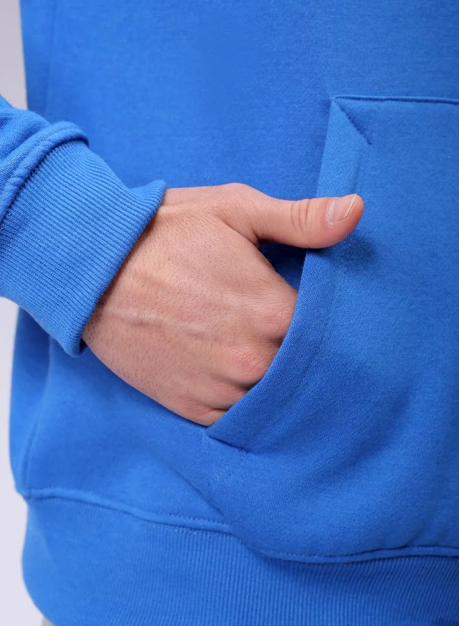 The Indian Garage Co Men Relaxed Fit Solid Front Open Hooded Sweatshirt