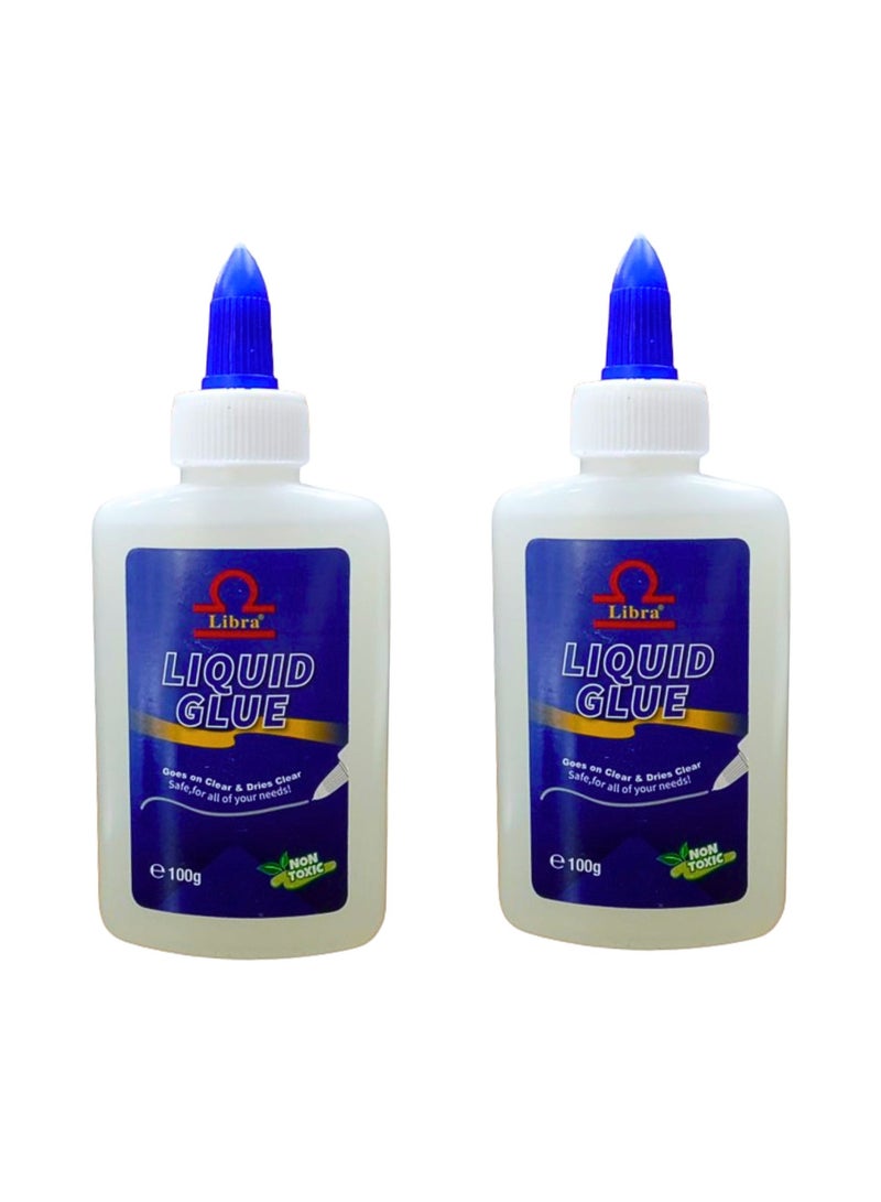 Libra Clear Liquid Glue Pack of 2pcs 100G - Image 1