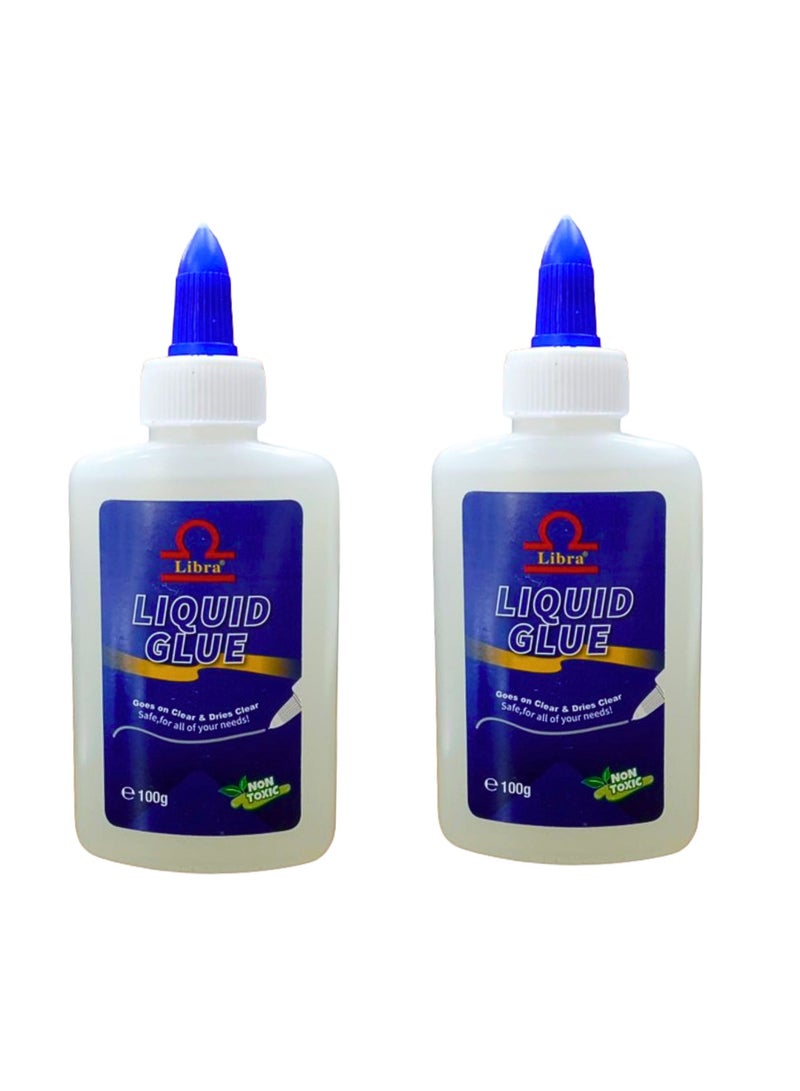 Libra Clear Liquid Glue Pack of 2pcs 100G - Image 2