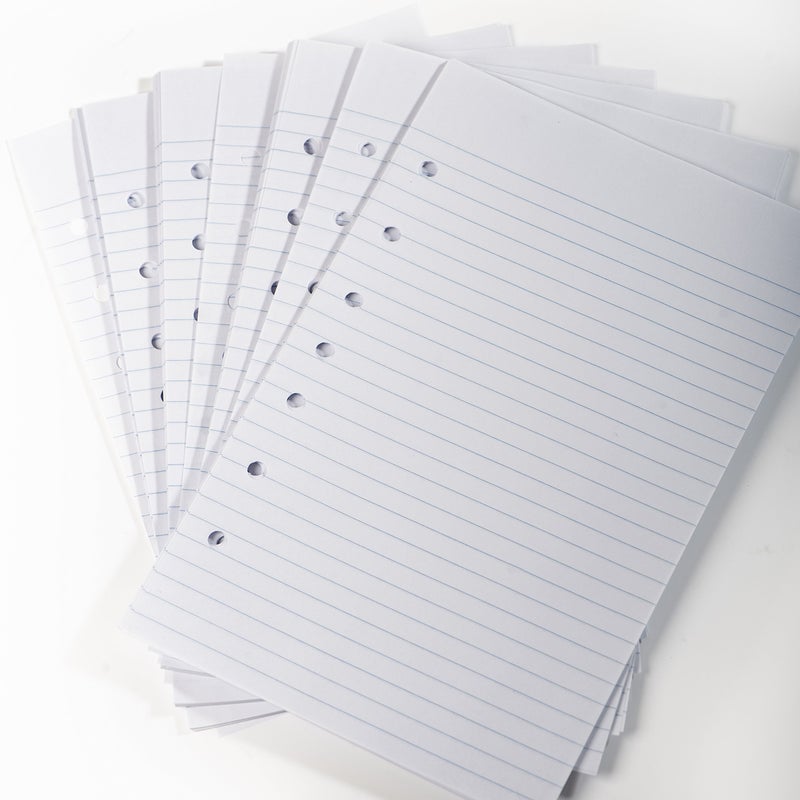 Office Depot Brand Filler Paper, College-Ruled, Mini Binder Paper, 7-Hole Punched, 8-1/2" x 5-1/2", 120 Sheets - Image 2