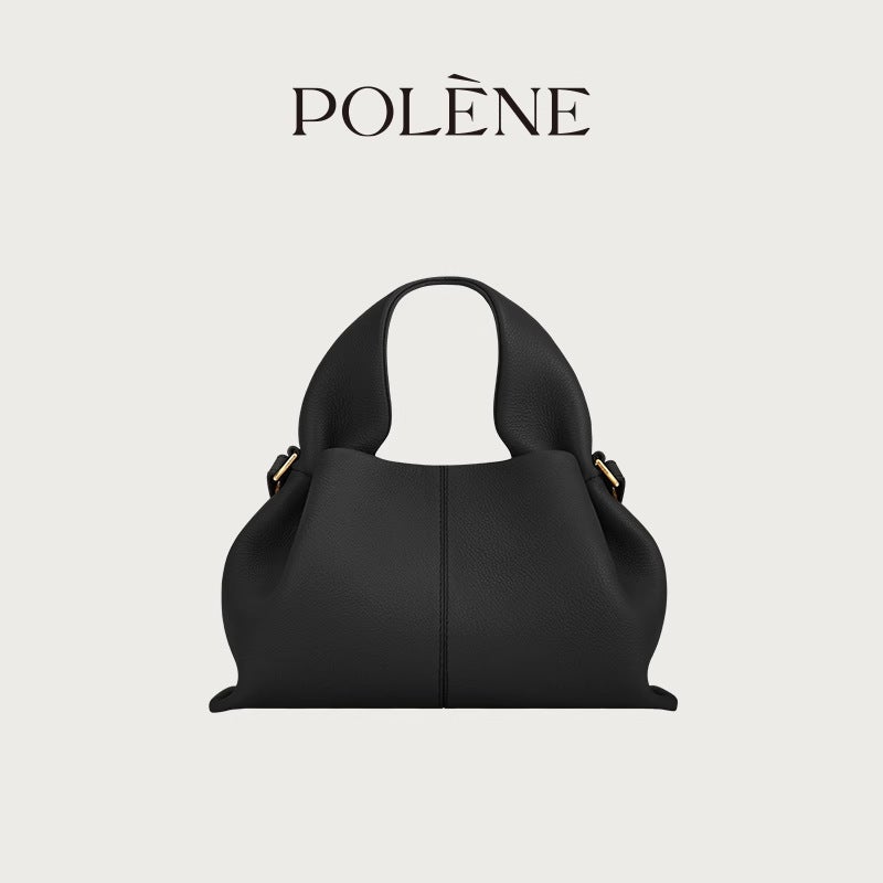 Cloud Pattern Pole Fashionable Vintage Handbag From France Niche Brand Womens Underarm Crossbody Bag Canvas Material Black trumpet